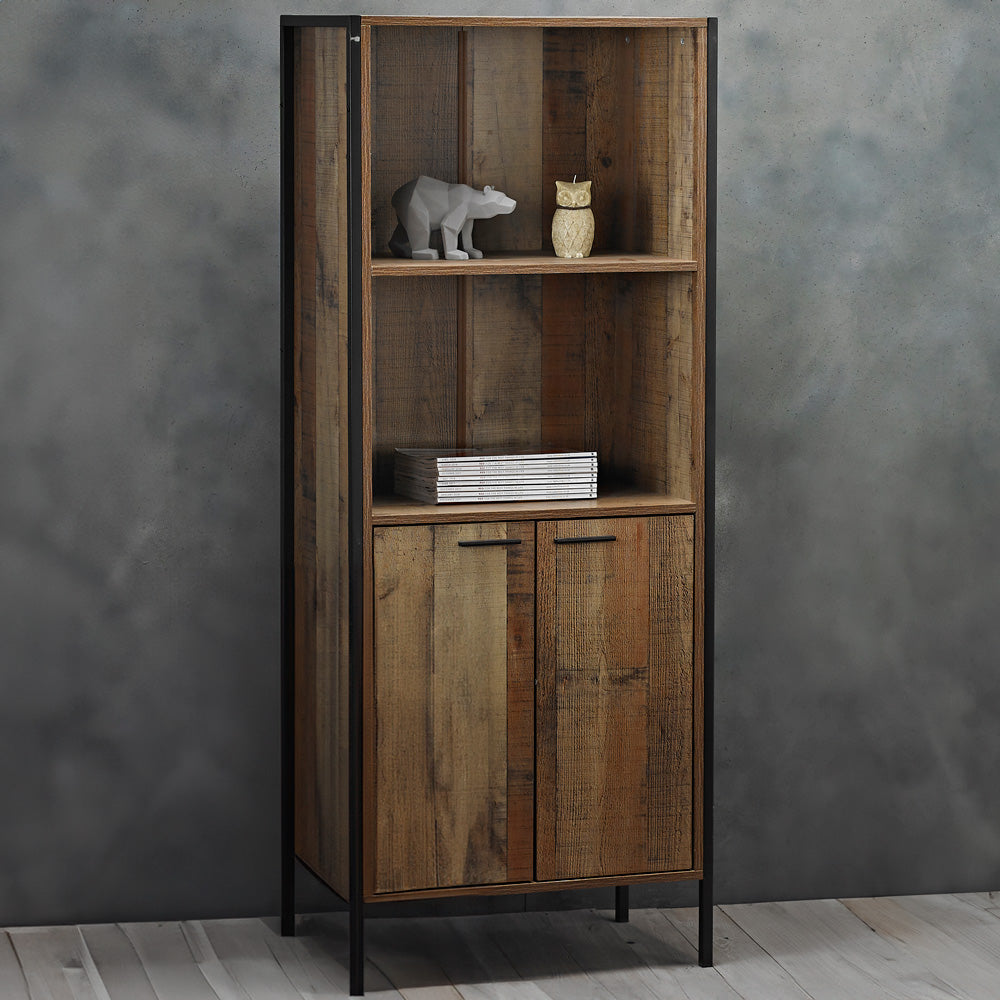Harry Christian Home Industrial Bookcase & Display Cabinet