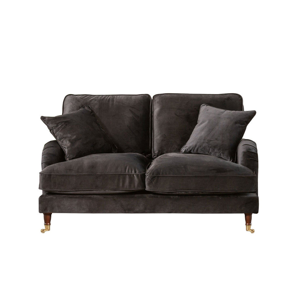 Black Velvet 2 Seater Sofa
