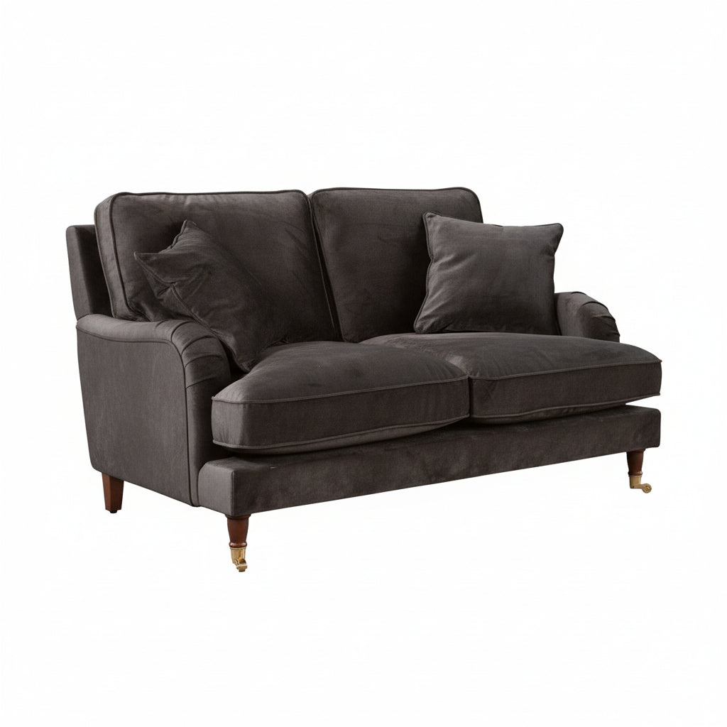 Black Velvet 2 Seater Sofa