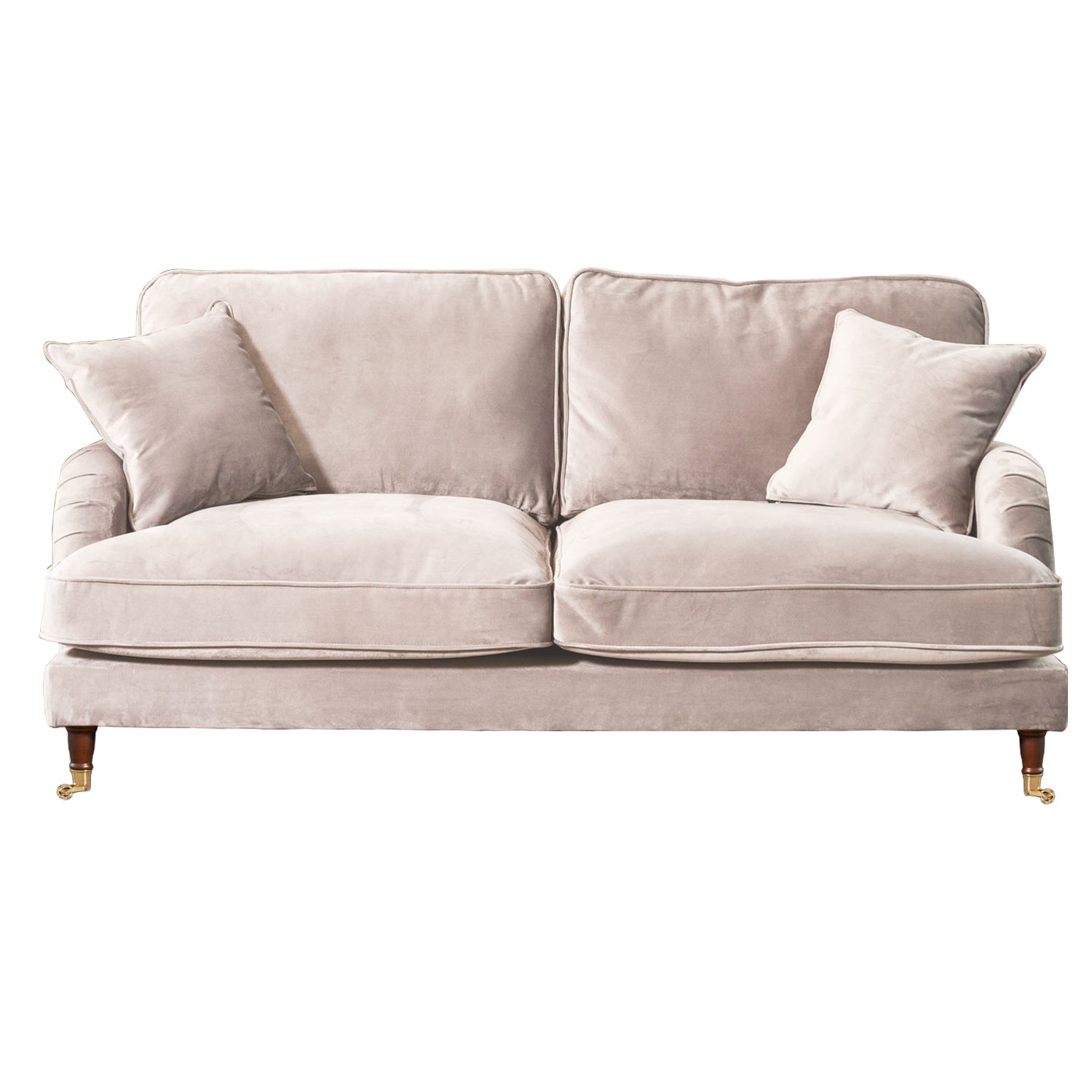 Silver Velvet 3 Seater Sofa
