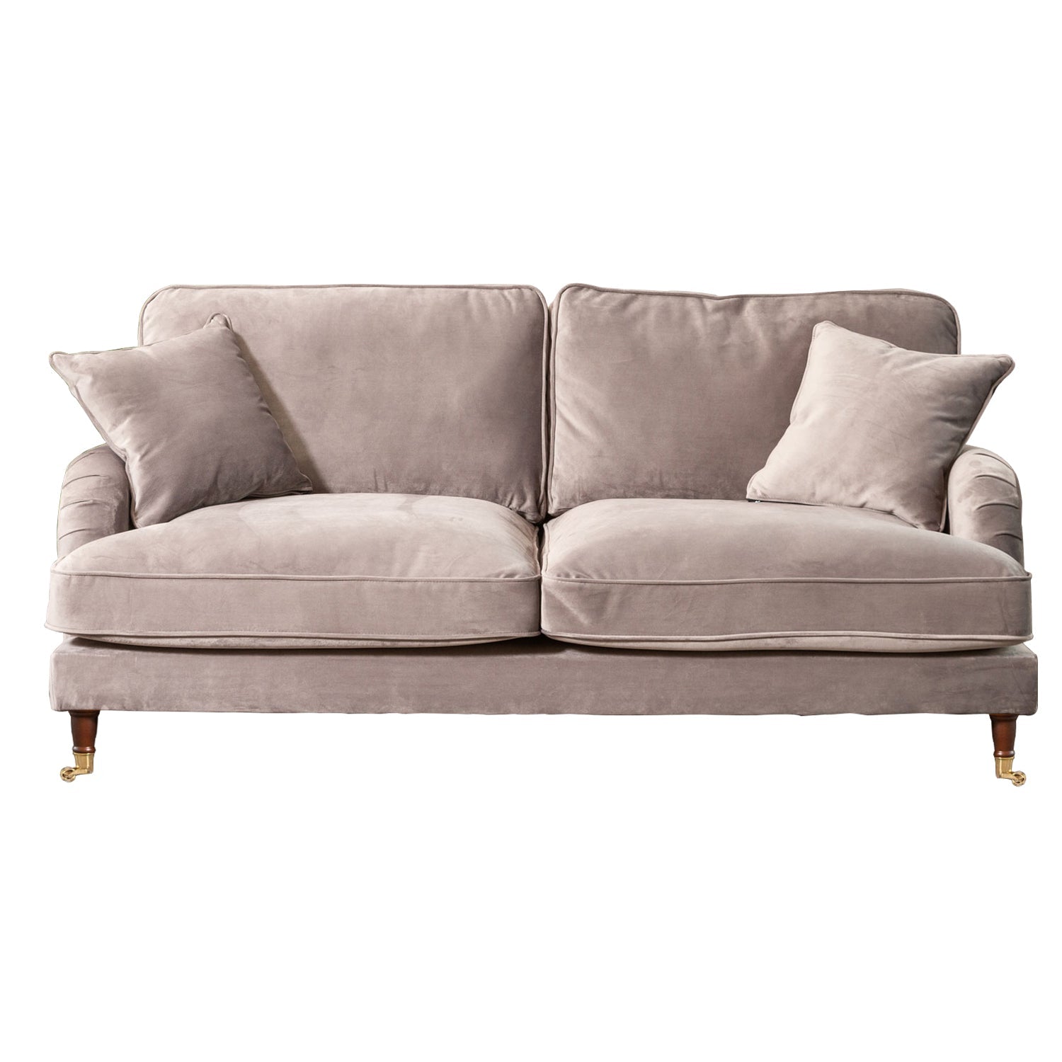 Grey Velvet 3 Seater Sofa