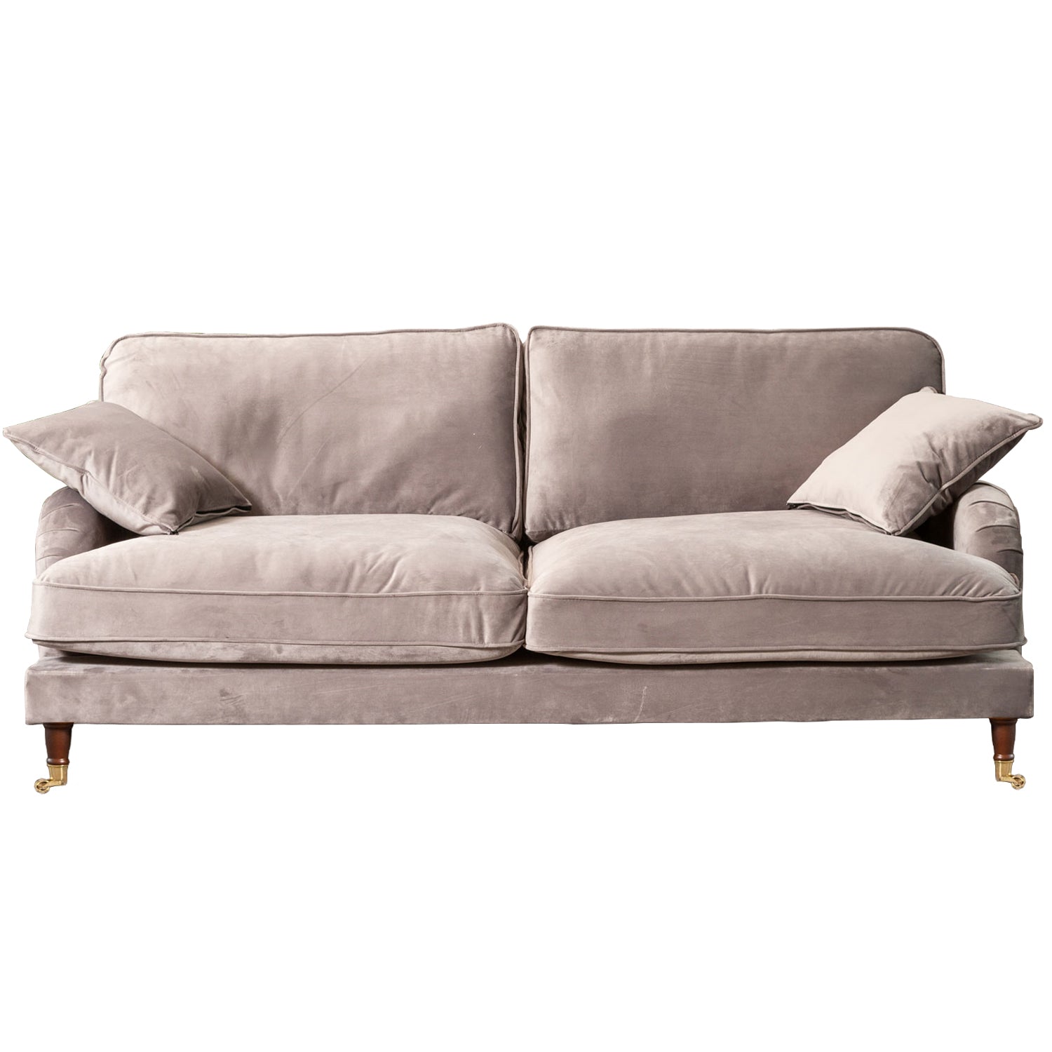 Grey Velvet 4 Seater Sofa