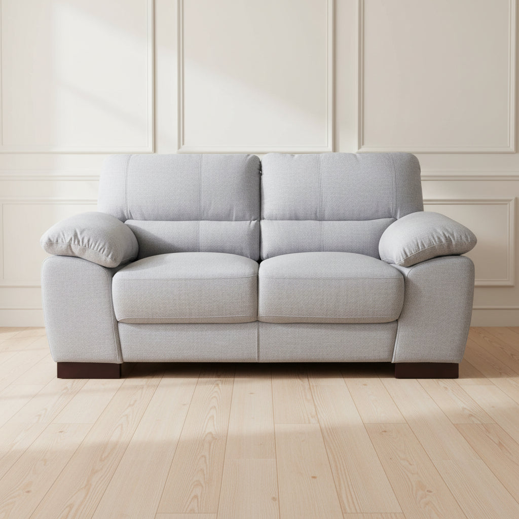 2 seater sofa in smoke woven fabric