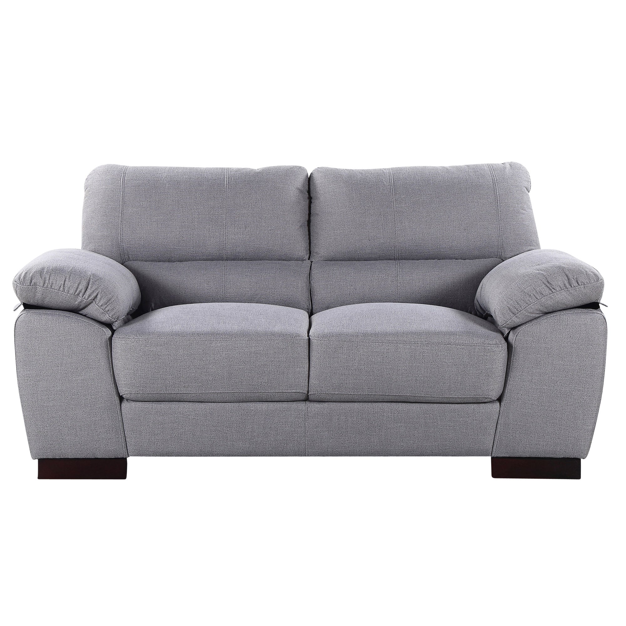 Grey Woven Fabric 2 Seater Sofa