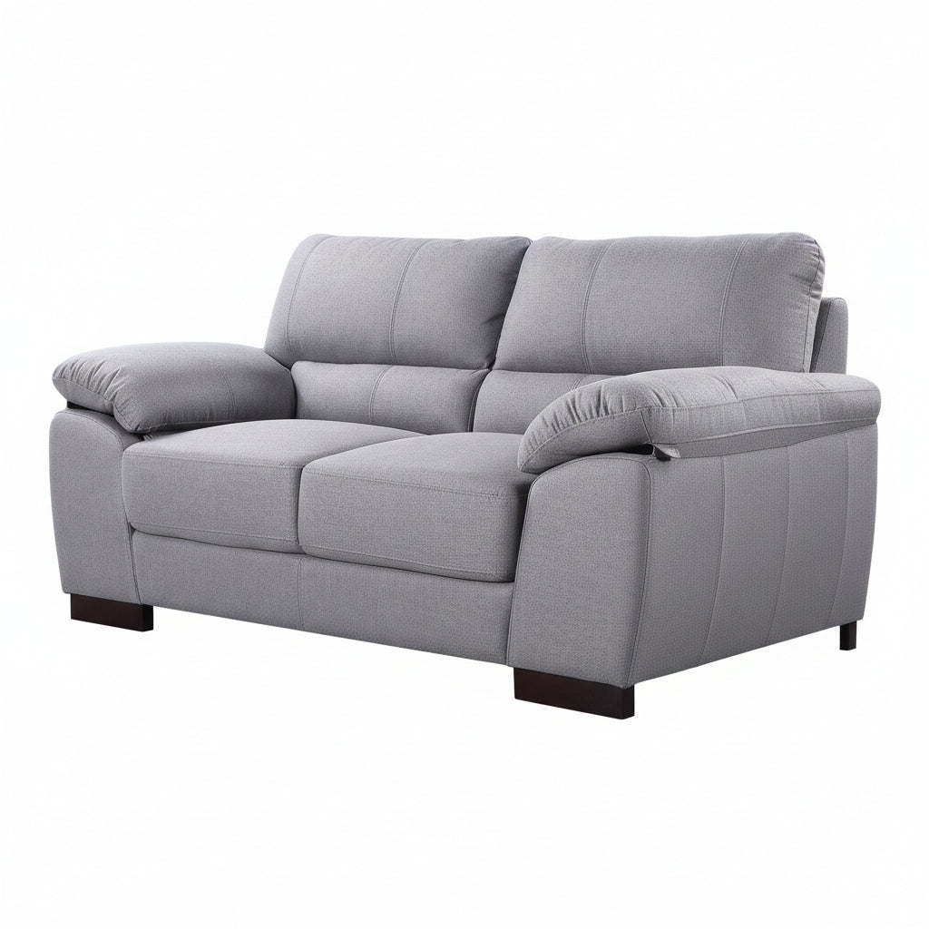Grey Woven Fabric 2 Seater Sofa