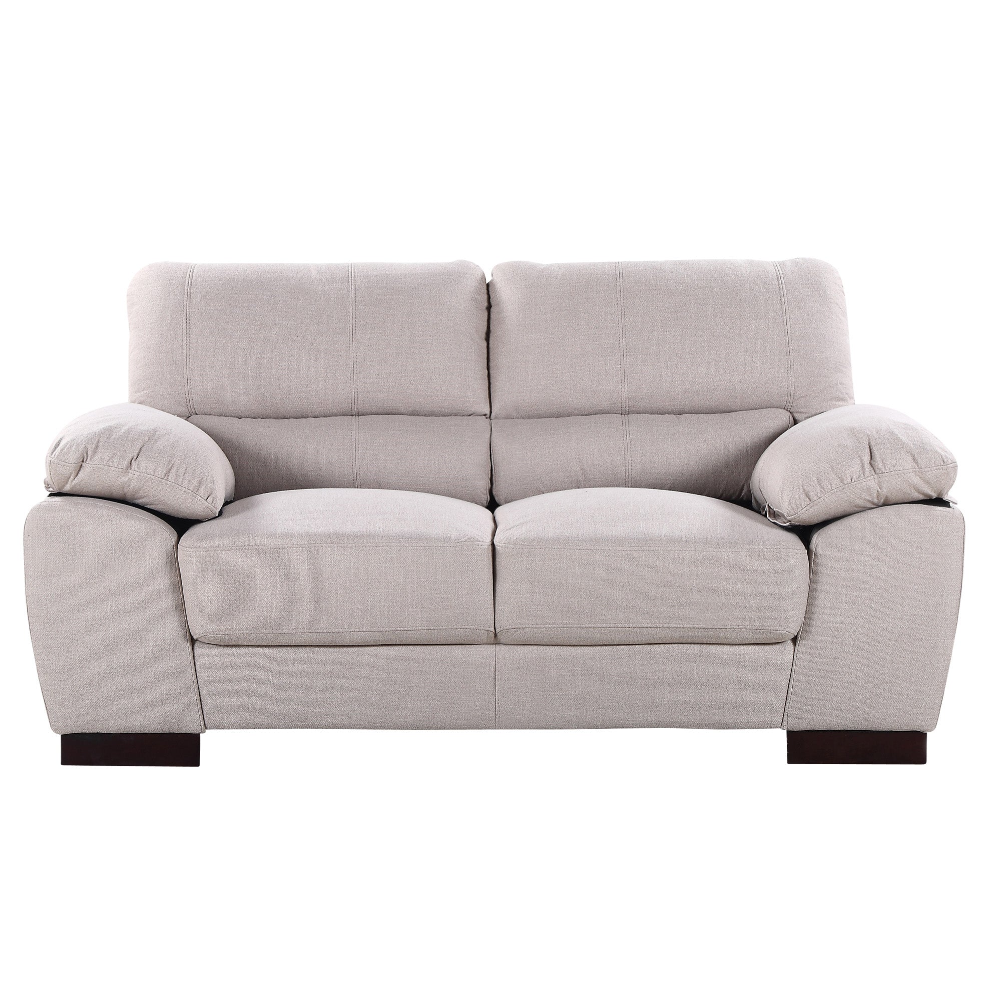 Sand Woven Fabric 2 Seater Sofa