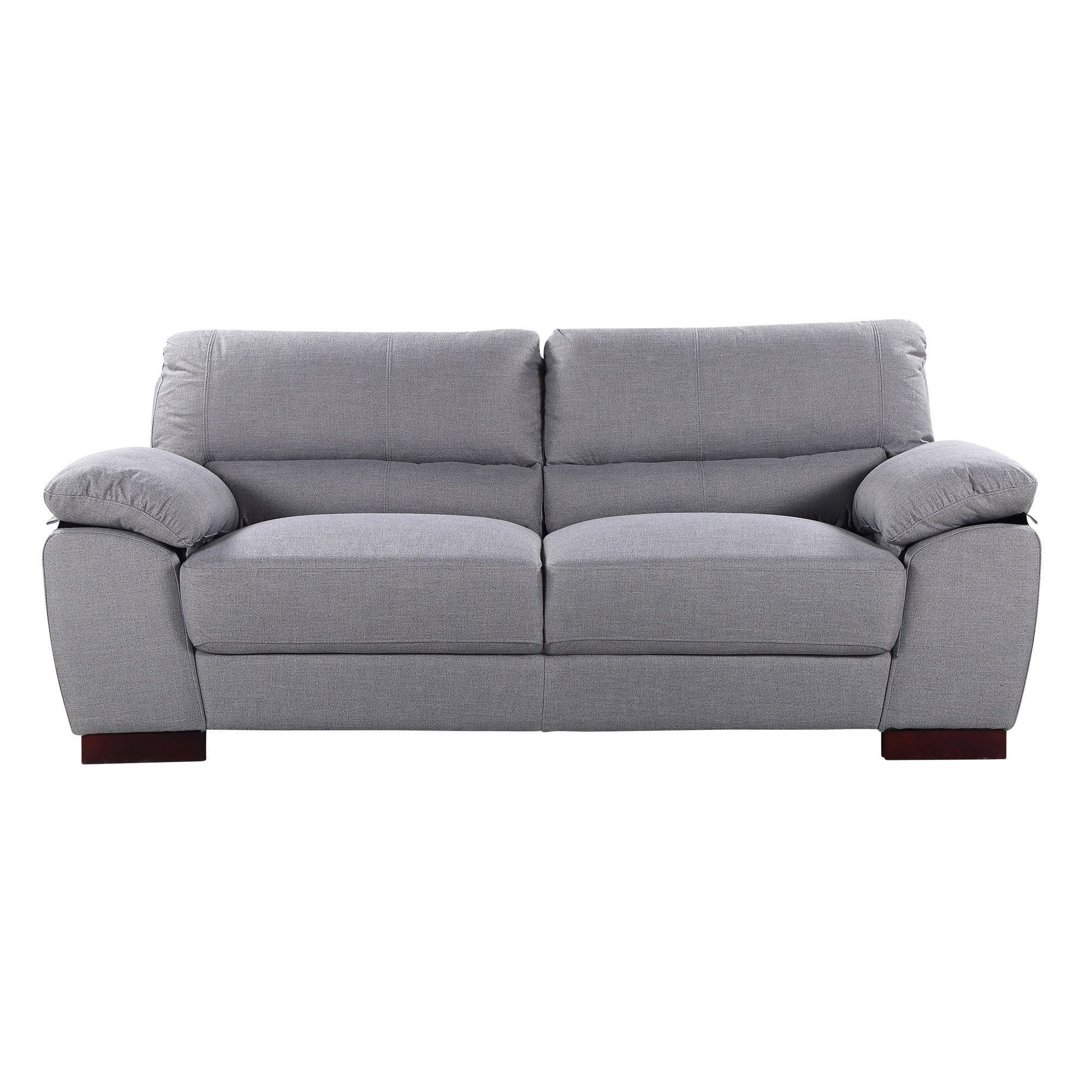 Grey Woven Fabric 3 Seater Sofa