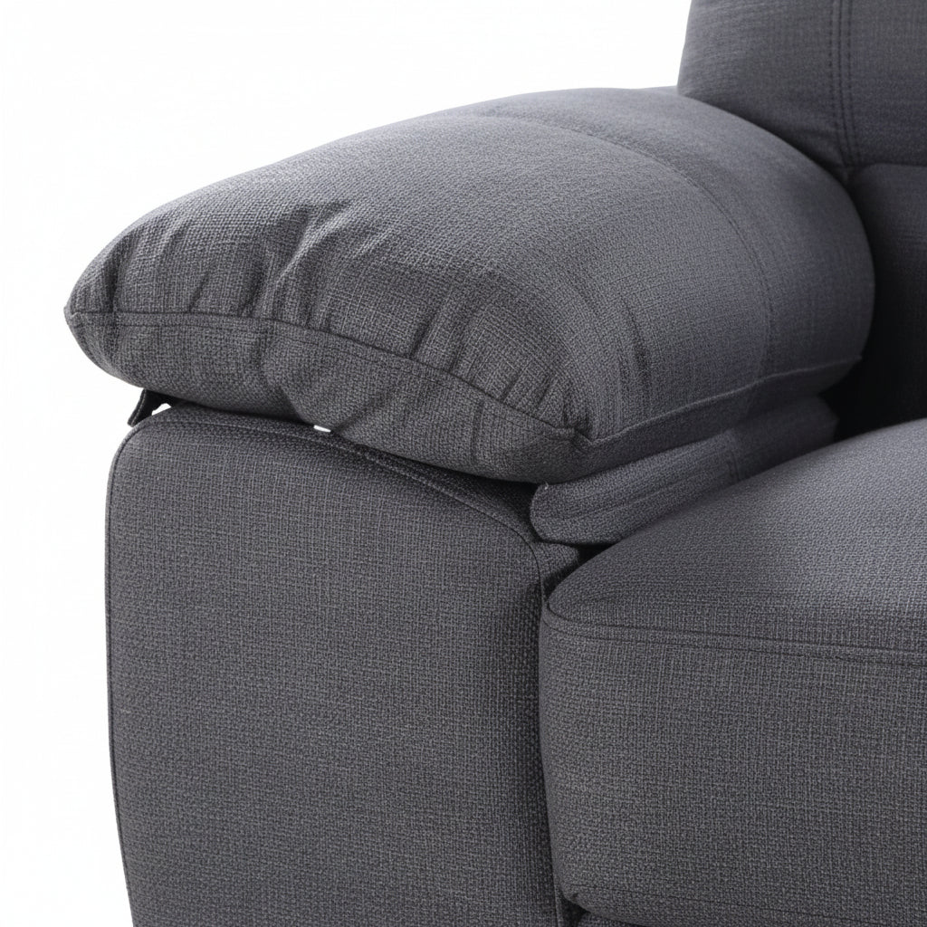 Ash Woven Fabric 3 Seater Sofa