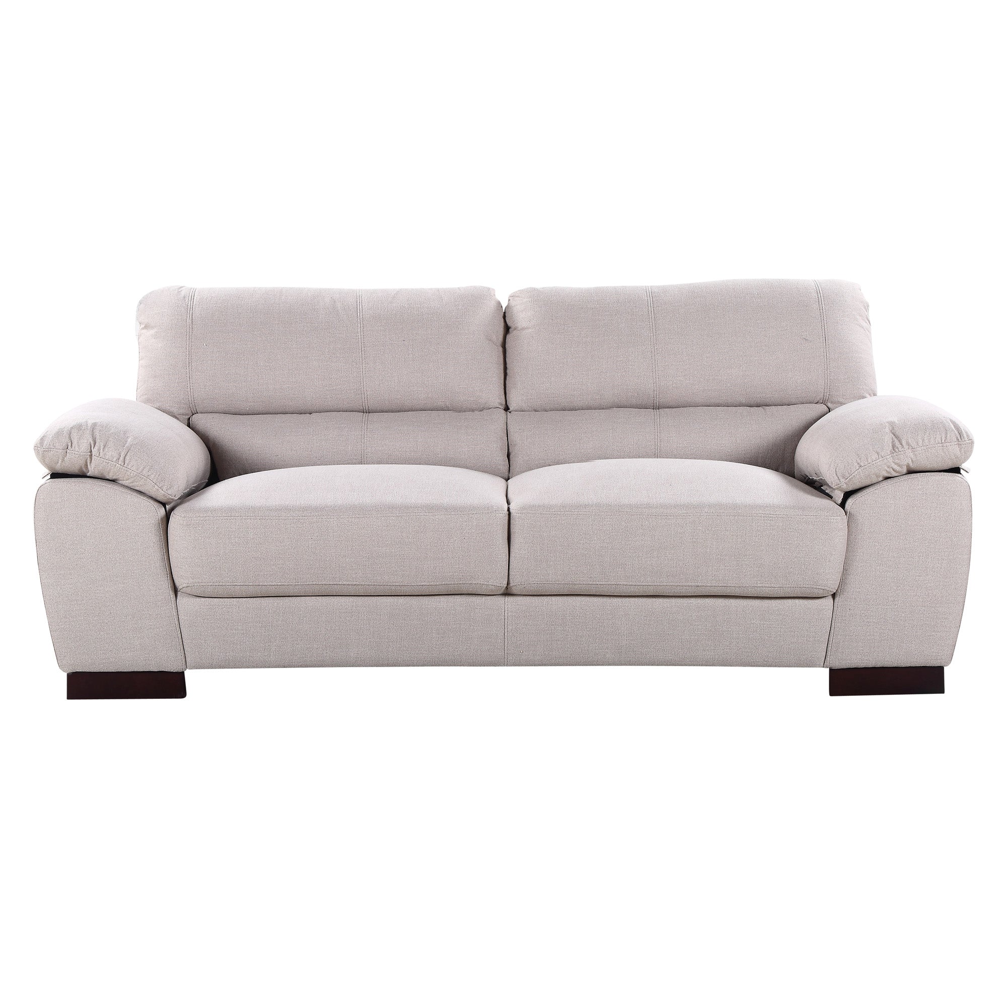 Sand Woven Fabric 3 Seater Sofa