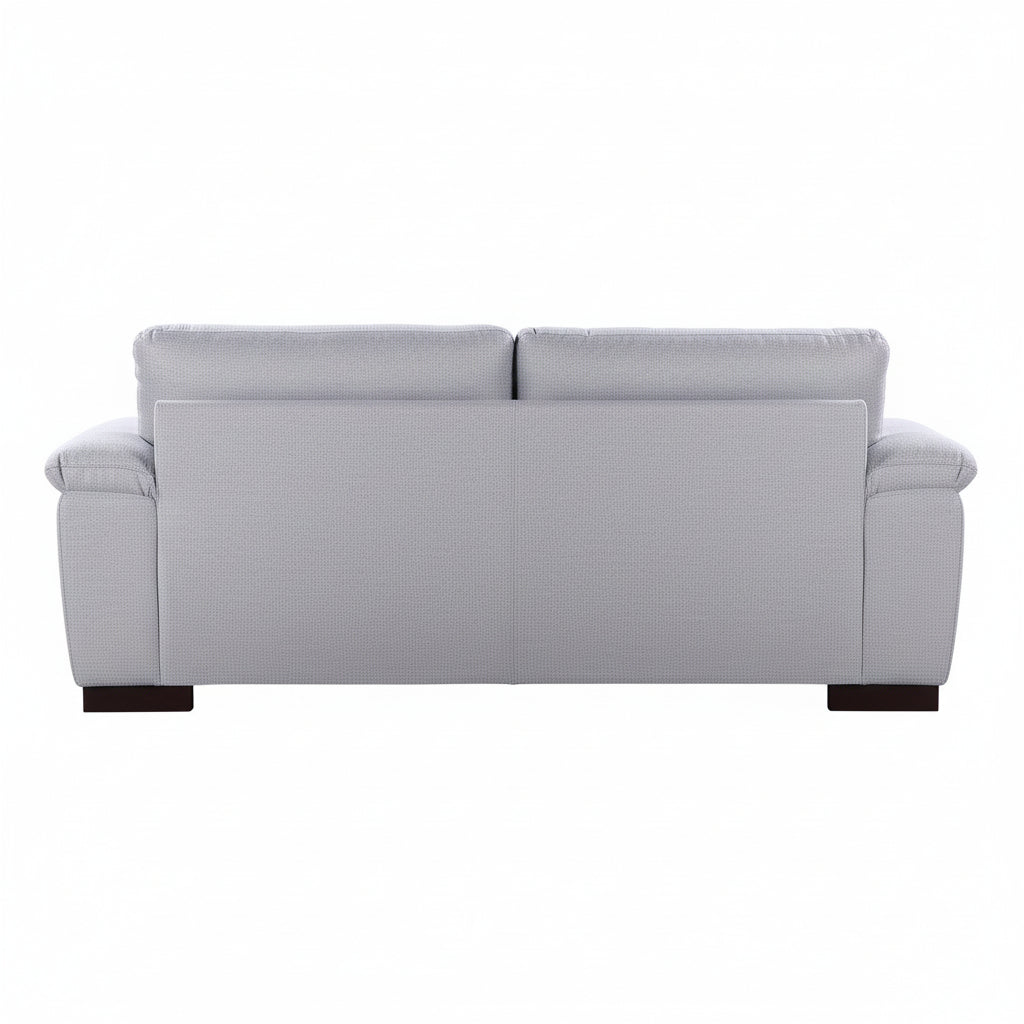 Grey Woven Fabric 3 Seater Sofa