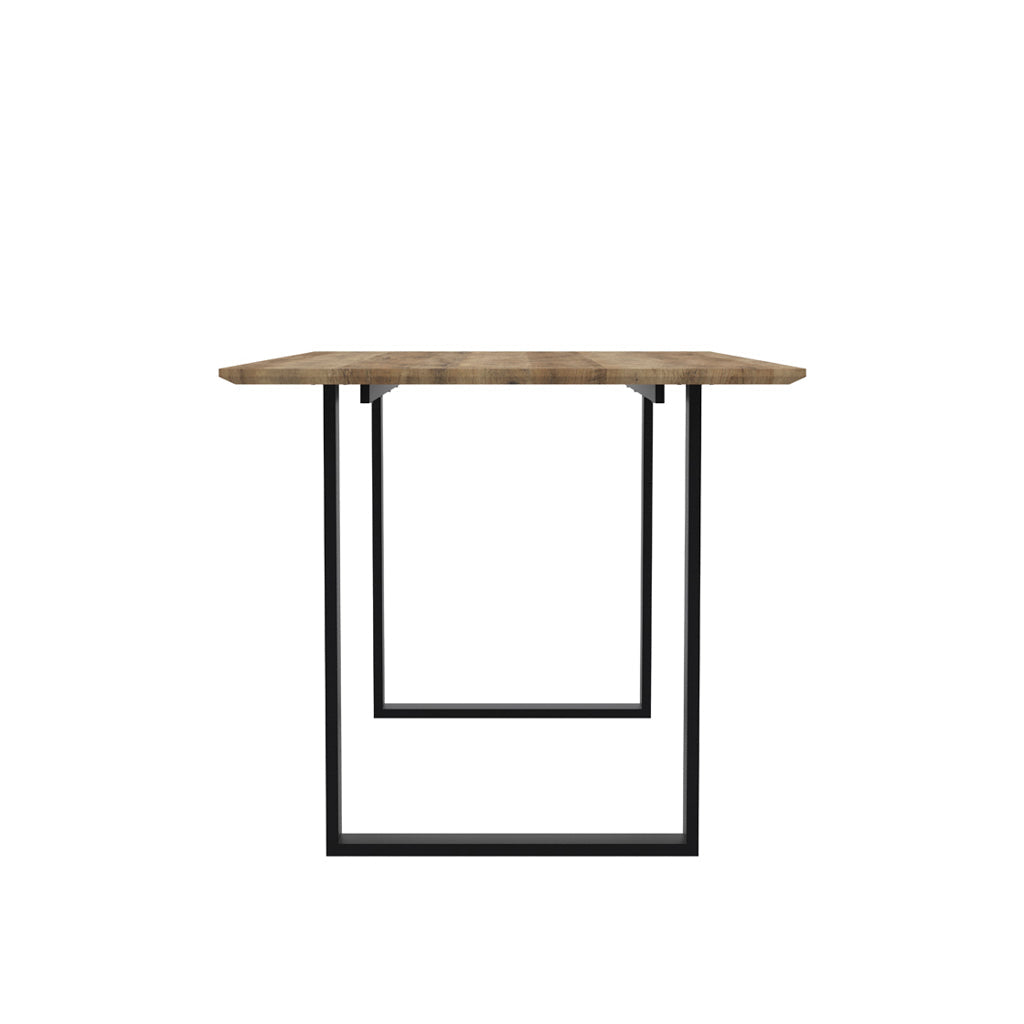 Harry Christian Home Russet Wood & Black Frame Dining Table