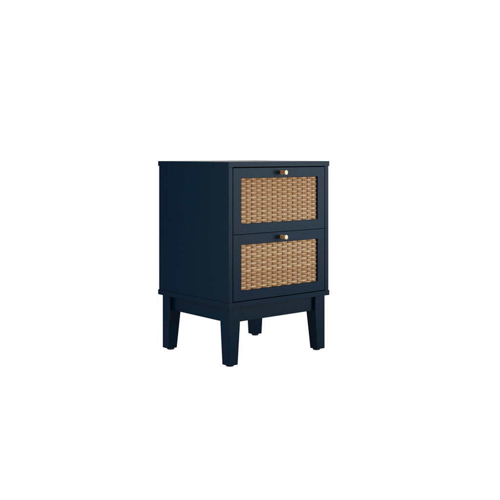 Harry Christian Home Blue Bedside Cabinet