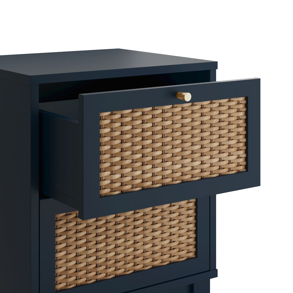 Harry Christian Home Blue Bedside Cabinet