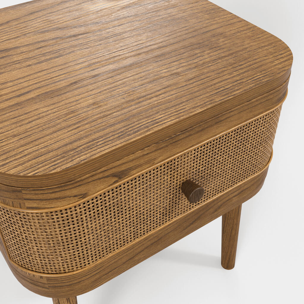 Harry Christian Home Smoked Bedside Cabinet
