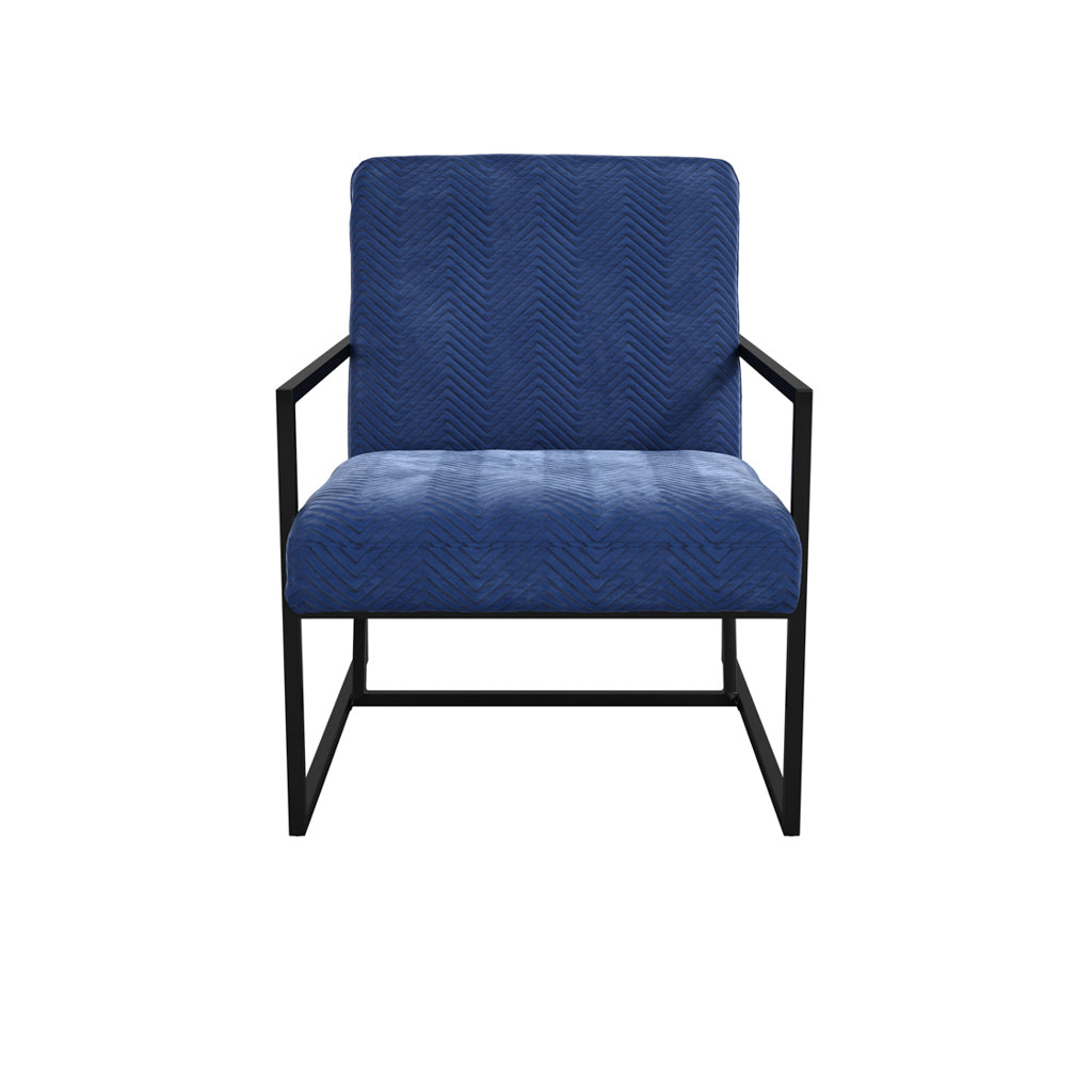 Harry Christian Home Blue With Black Frame Work Statement Chair
