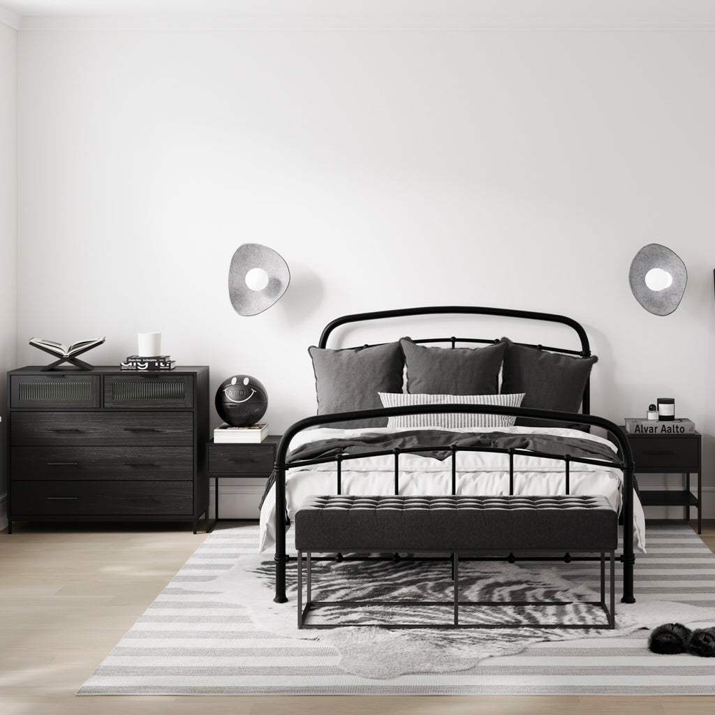 Harry Christian Home Baltimore Chest Of Drawers In Matte Black