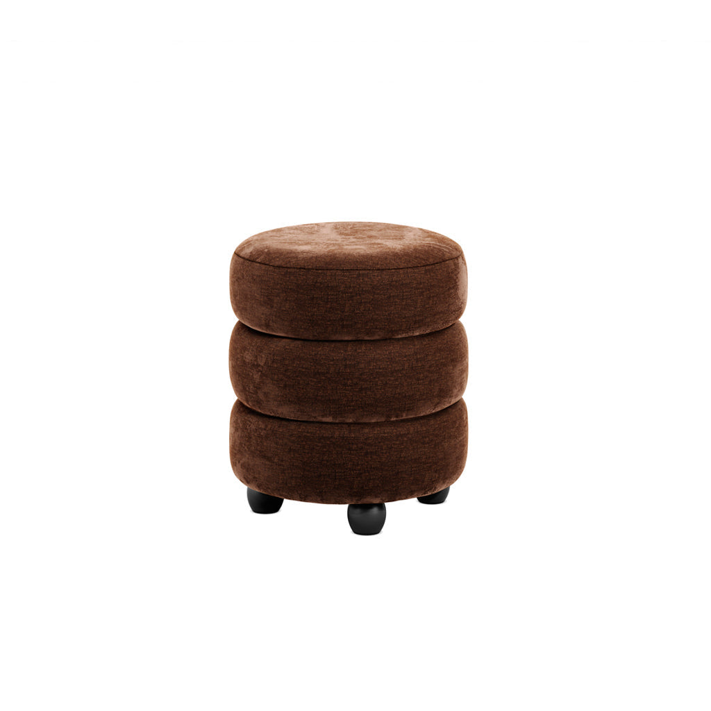 Harry Christian Home Brandy and Black Pouffe