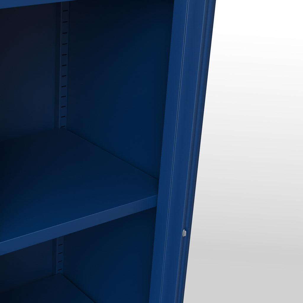 Harry Christian Home Modern Tall Thin Blue Display Cabinet