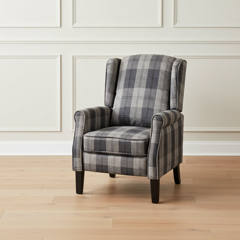 GREY FABRIC ARMCHAIR