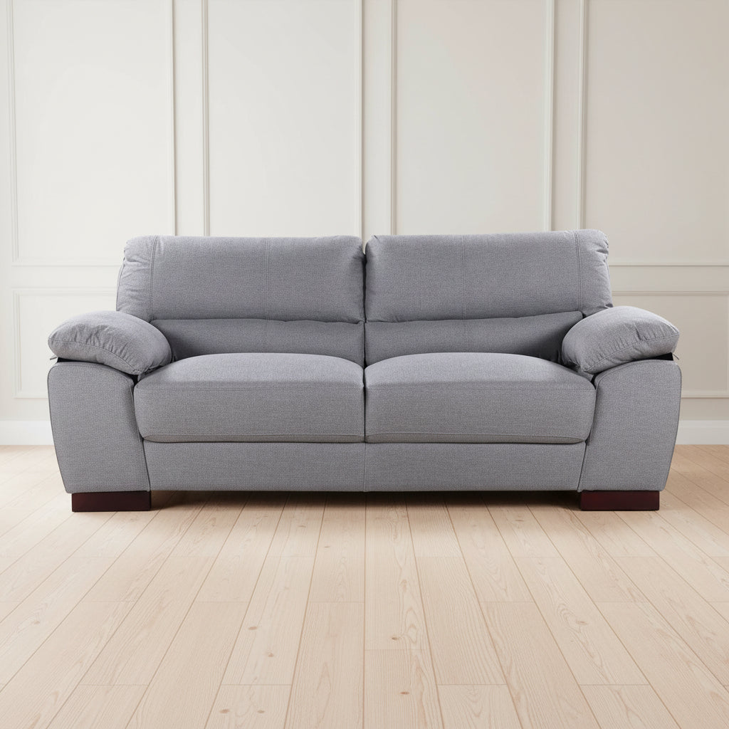 Grey woven fabric 3 seater sofa