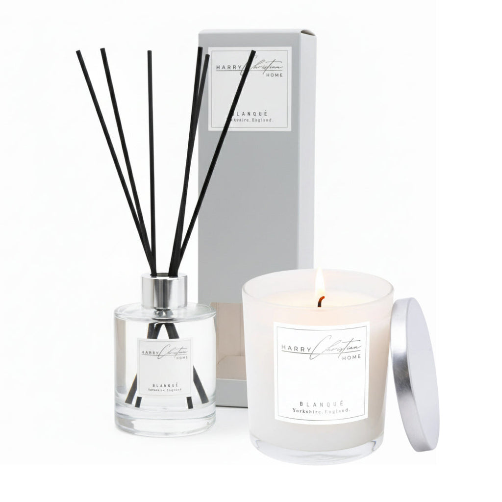 Harry Christian Home Deluxe Blanquè Candle & Reed Diffuser Set