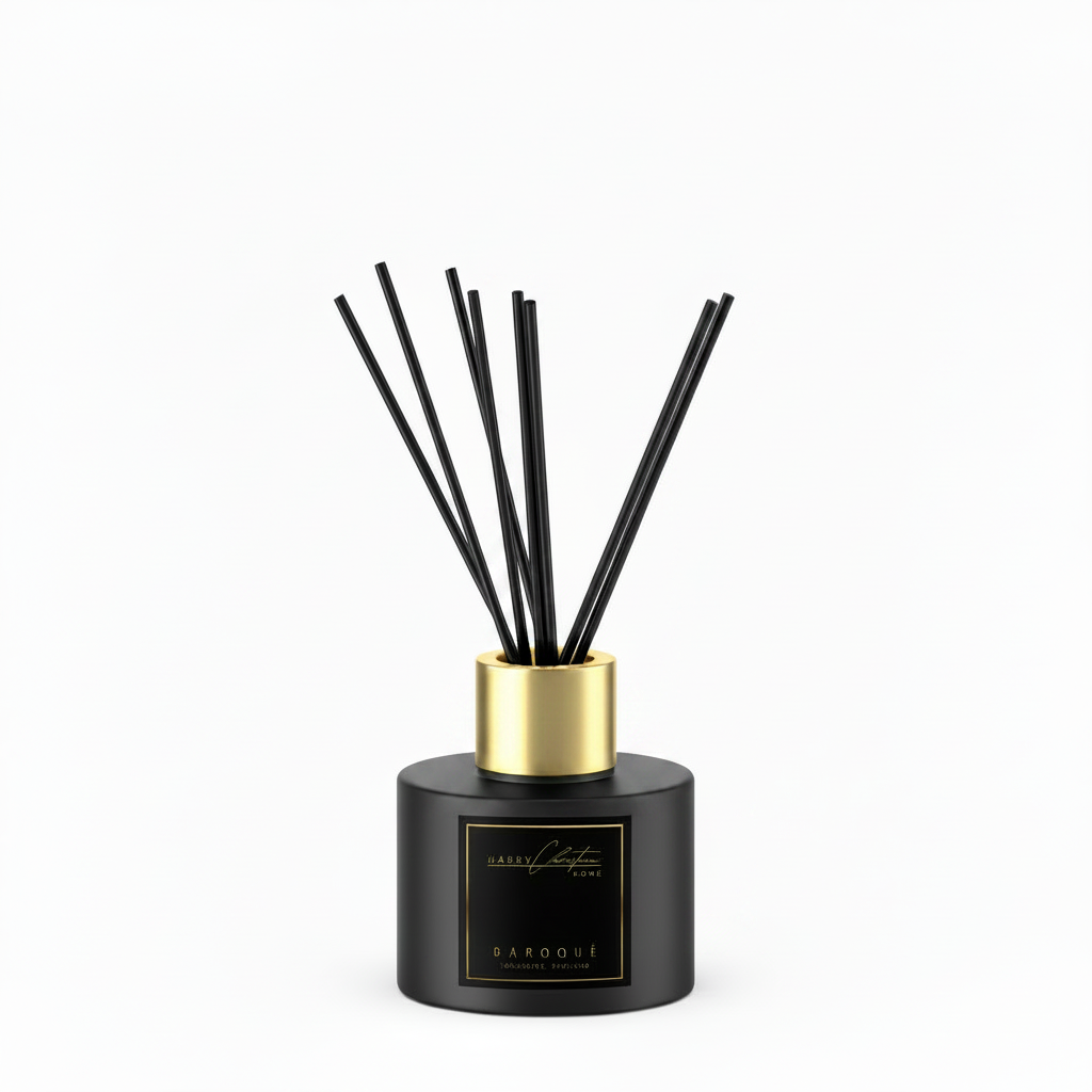 Baroque Honeysuckle Candle, Reed Diffuser and Candle Lighter Black & Gold Bow Gift Box
