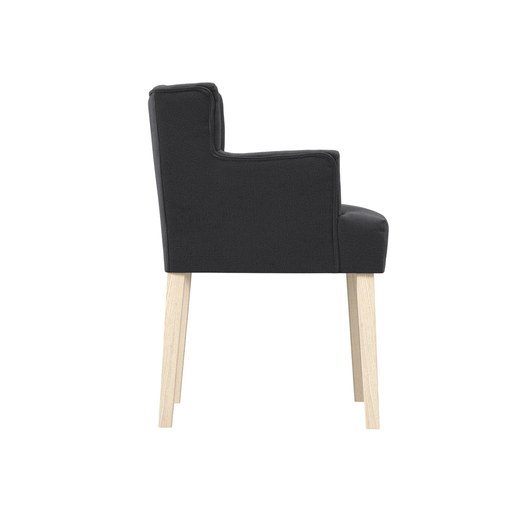 Harry Christian Home Anthracite Winged Chair with Arms