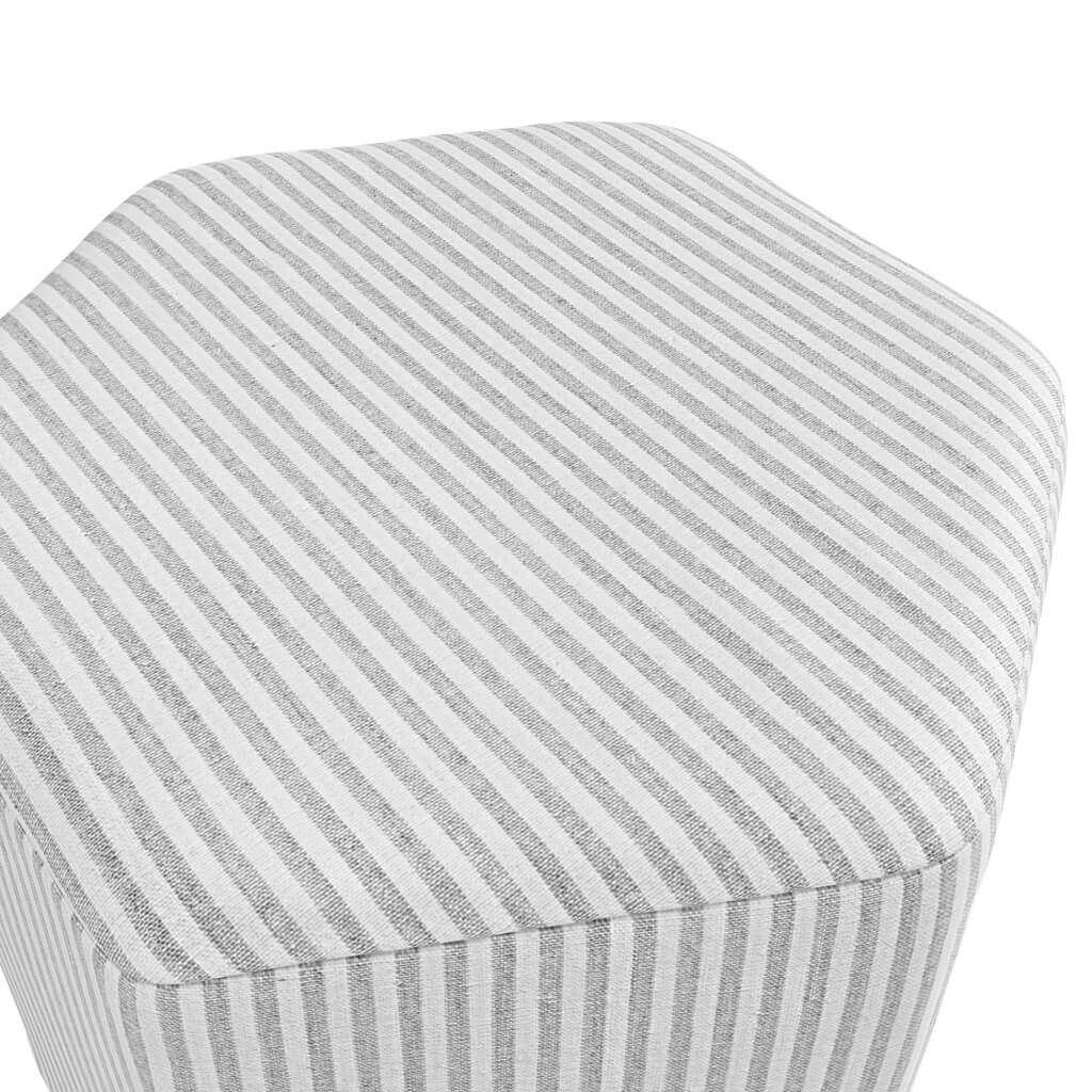 Harry Christian Home Beech House Grey Striped Stool close up
