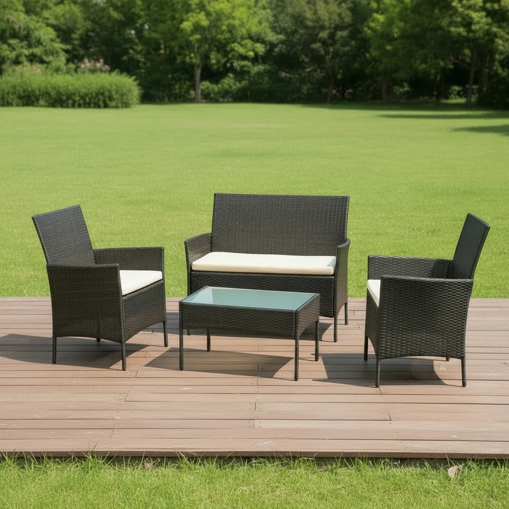 Harry_Christian_Home_Black_Cream_4_Piece_Rattan_Garden_Furniture_Set_Lifestyle