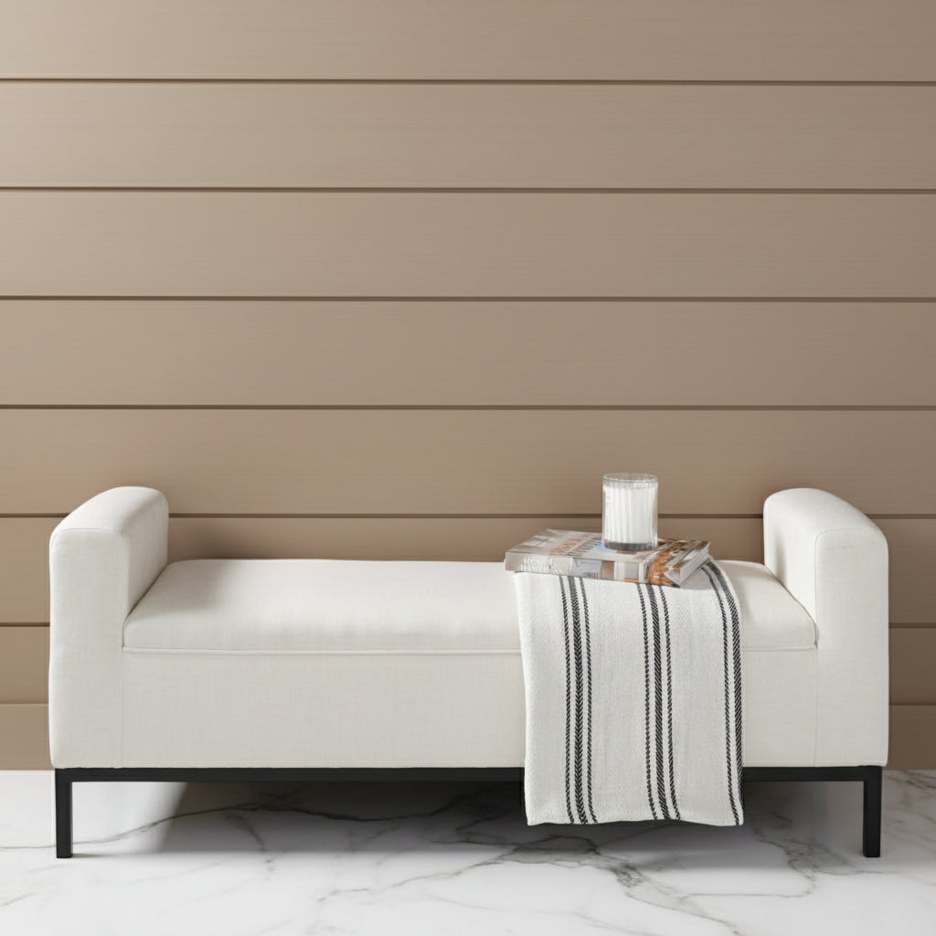 Harry Christian Home Blanqué Ivory Bench Lifestyle Shot