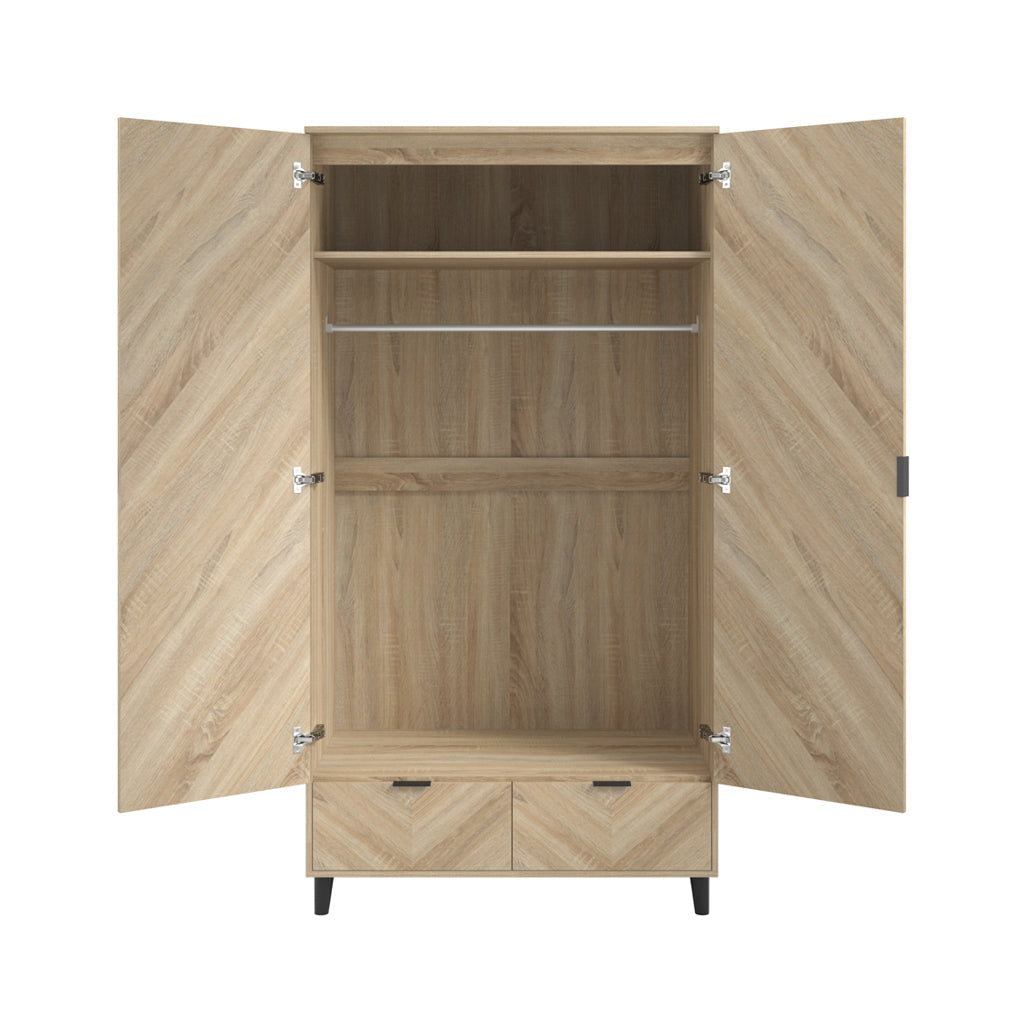 Harry Christian Home Chevron Double Wardrobe