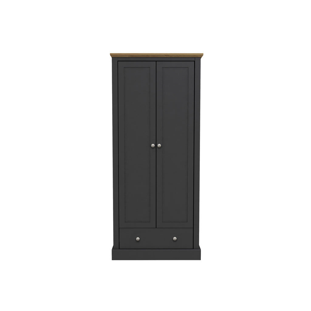 Harry Christian Home Cornwall Double Wardrobe in Charcoal
