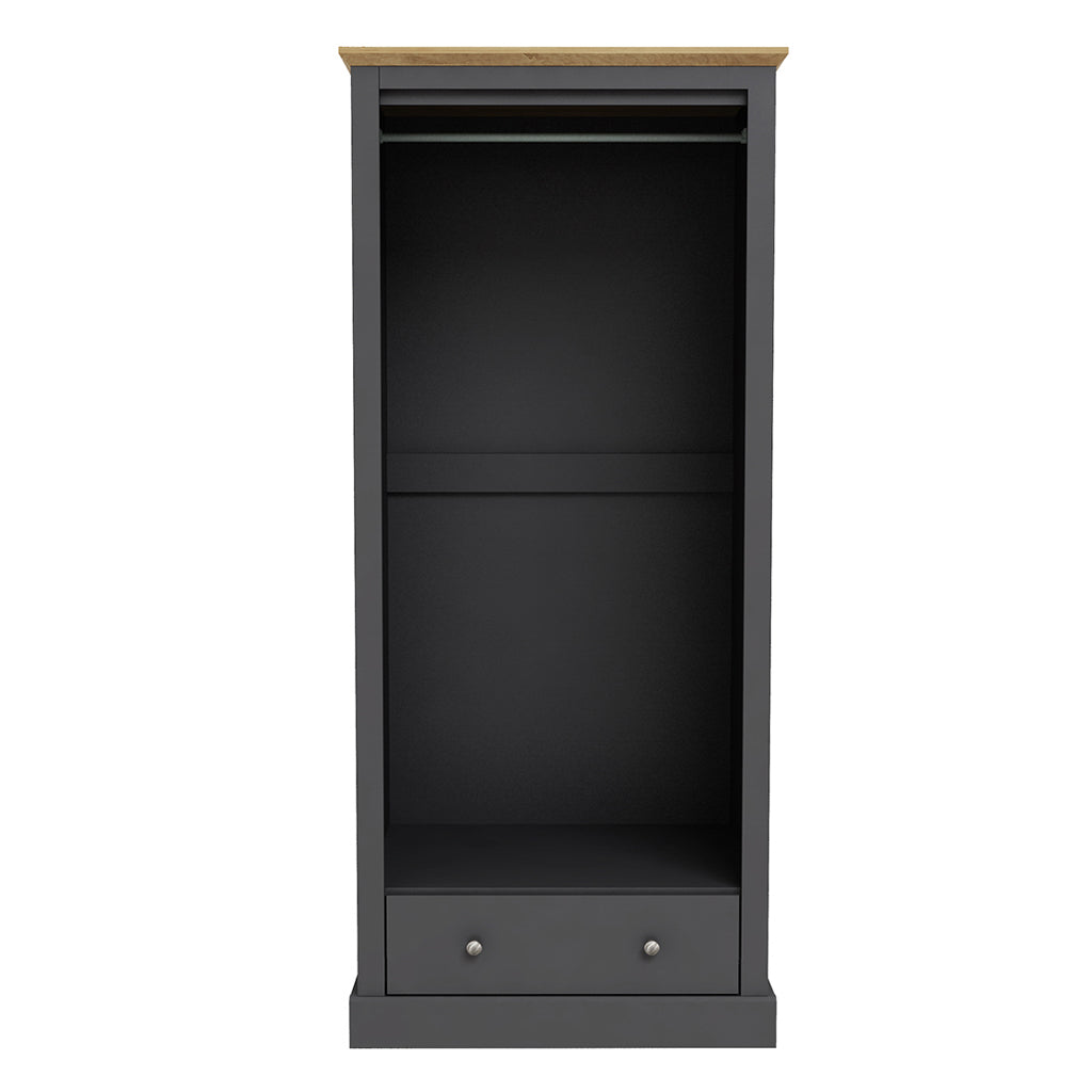 Harry Christian Home Cornwall Double Wardrobe in Charcoal