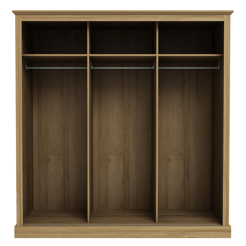 Harry Christian Home Cornwall Triple Sliding Wardrobe In Oak