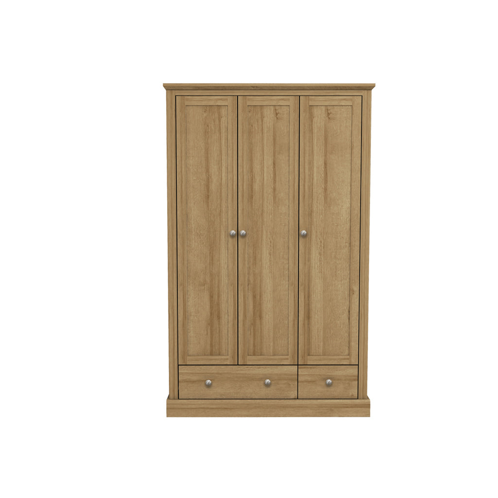 Harry Christian Home Cornwall Triple Wardrobe In Oak