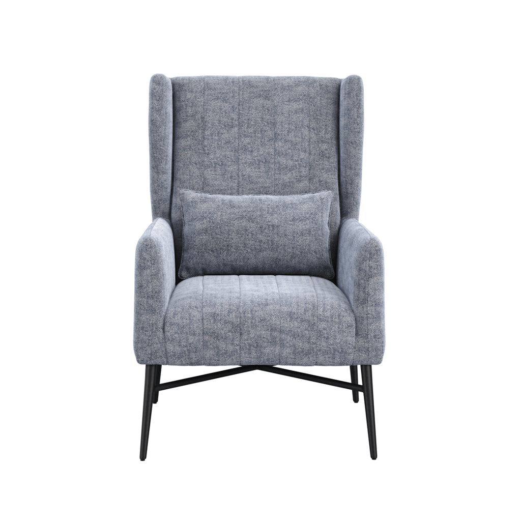 Harry Christian Home Enya Armchair In Navy Herringbone 