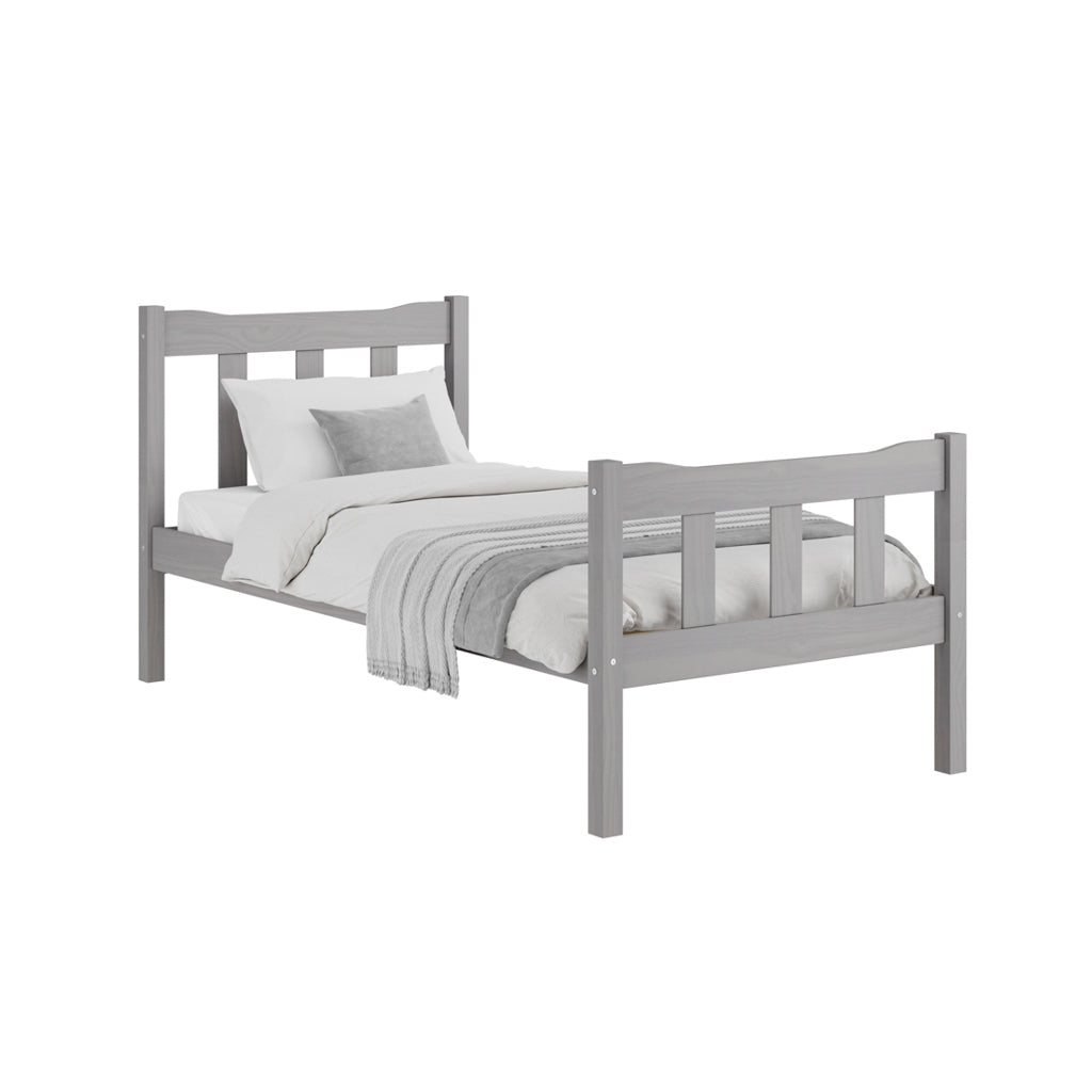 Harry Christian Home Essential Single Bed in Grey