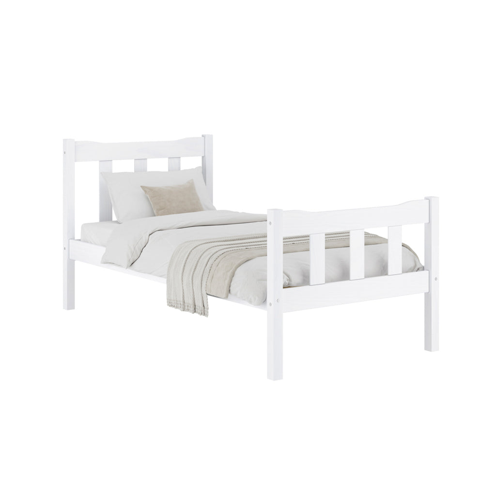 Harry Christian Home Essential Single Bed in White