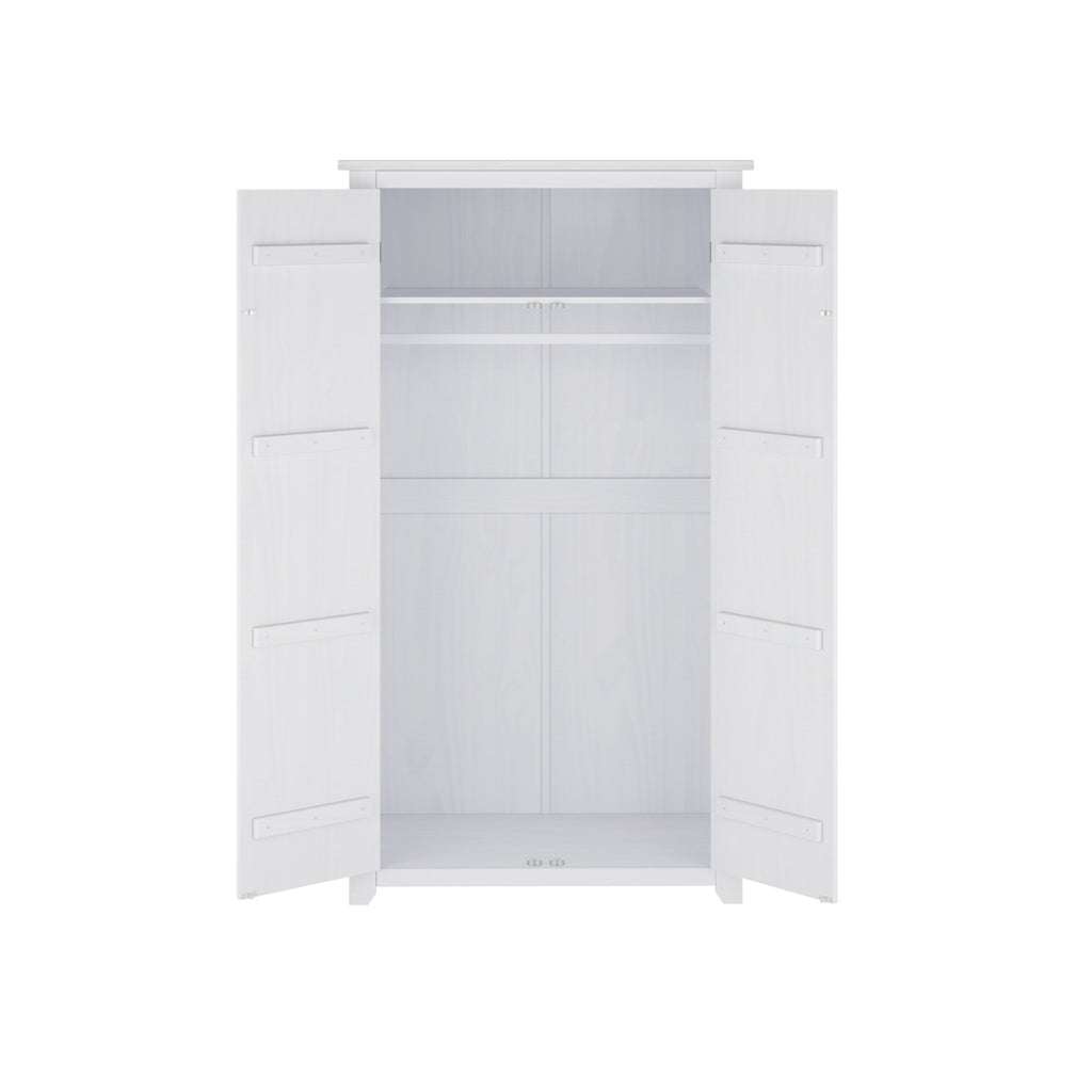 Harry Christian Home Essential White 2 Door Wardrobe Doors Open
