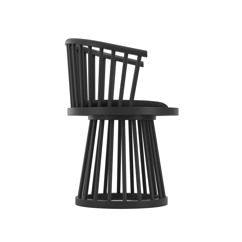 Harry Christian Home Halston Statement Black Dining Chair