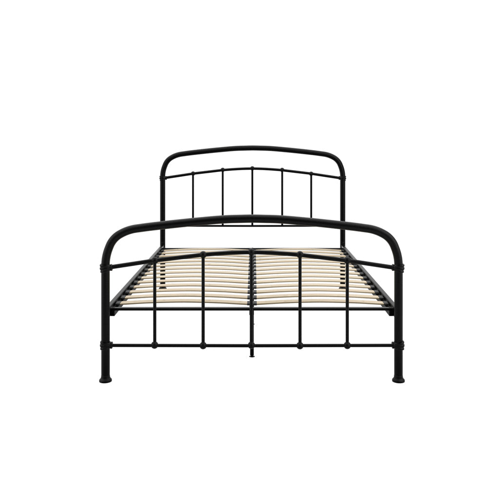 Harry Christian Home Industrial Double Bed Frame In Black