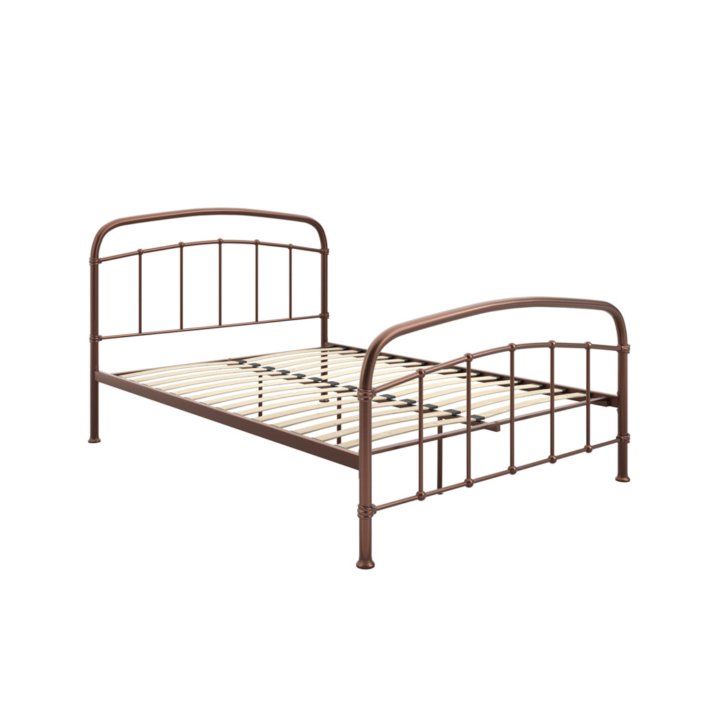 Harry Christian Home Industrial Kingsize Bed Frame In Copper 2