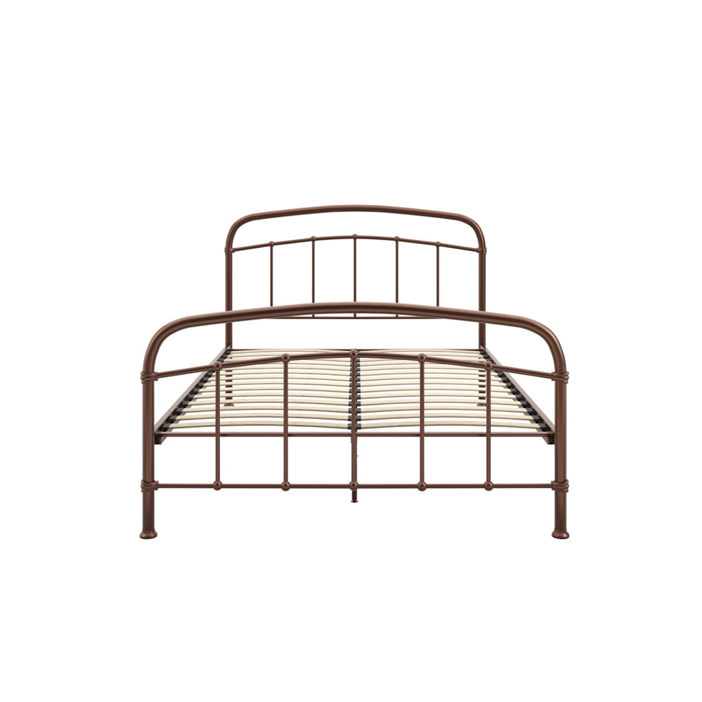 Harry Christian Home Industrial Kingsize Bed Frame In Copper