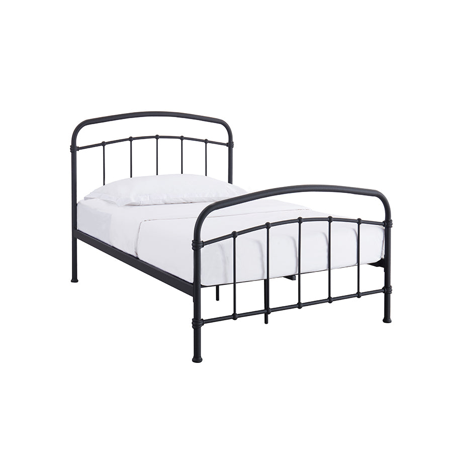 Harry Christian Home Industrial Single Bed Frame In Black