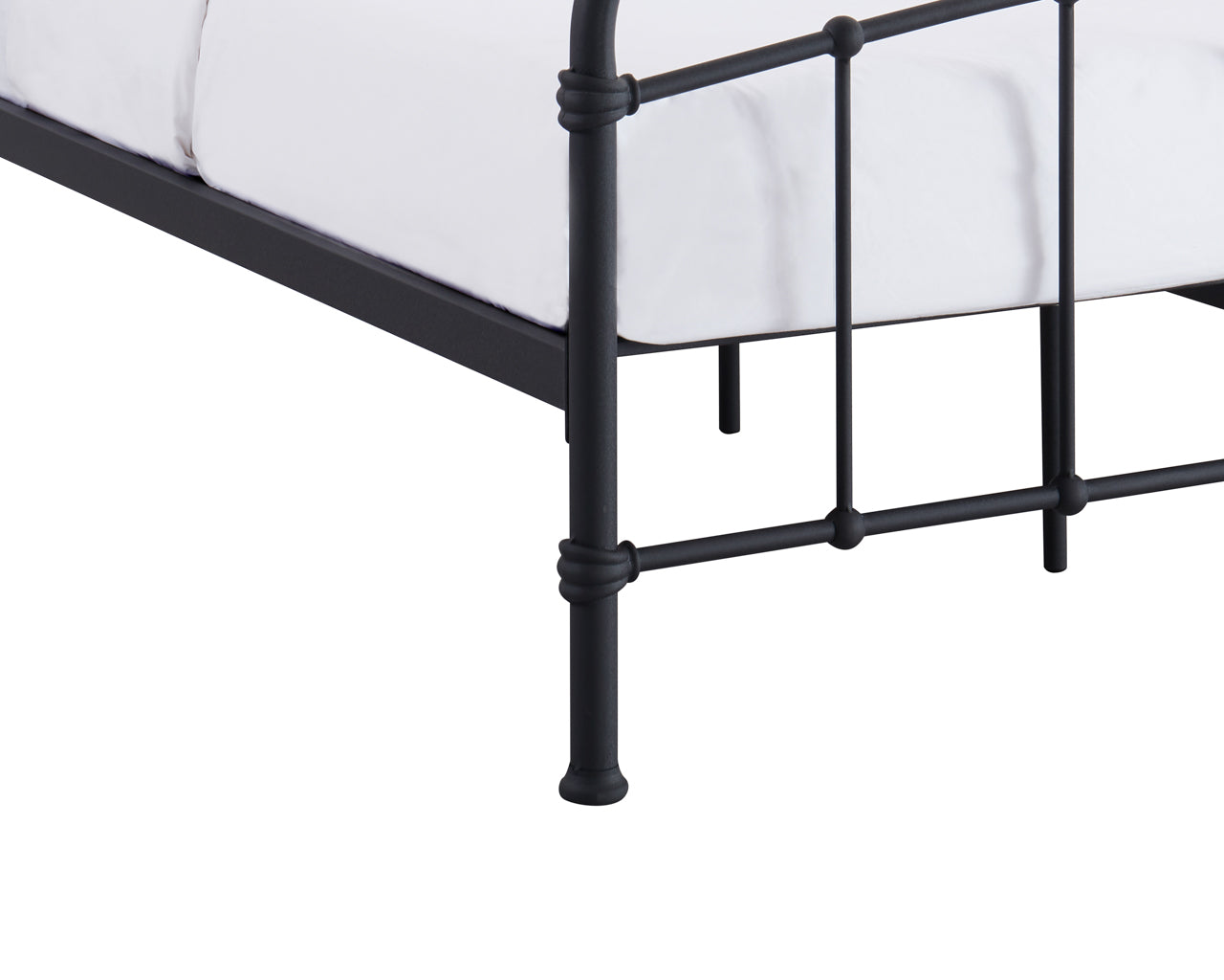 Harry Christian Home Industrial Single Bed Frame In Black
