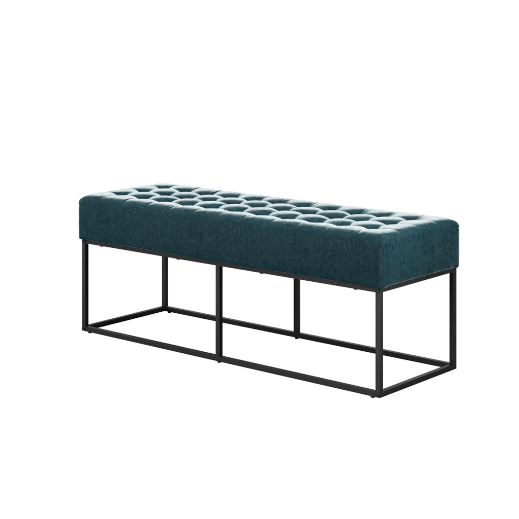 Harry Christian Home Industrial Statement Bench In Blue 