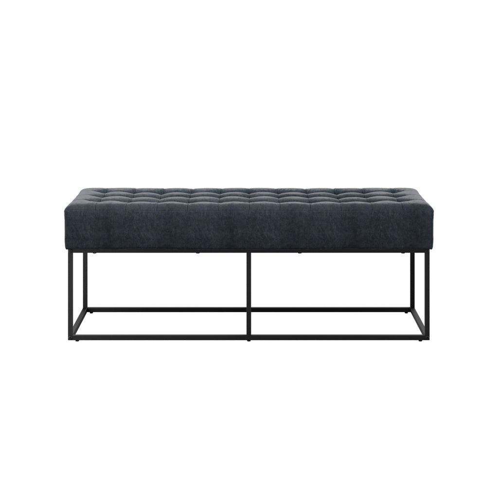 Harry Christian Home Industrial Statement Bench In Grey