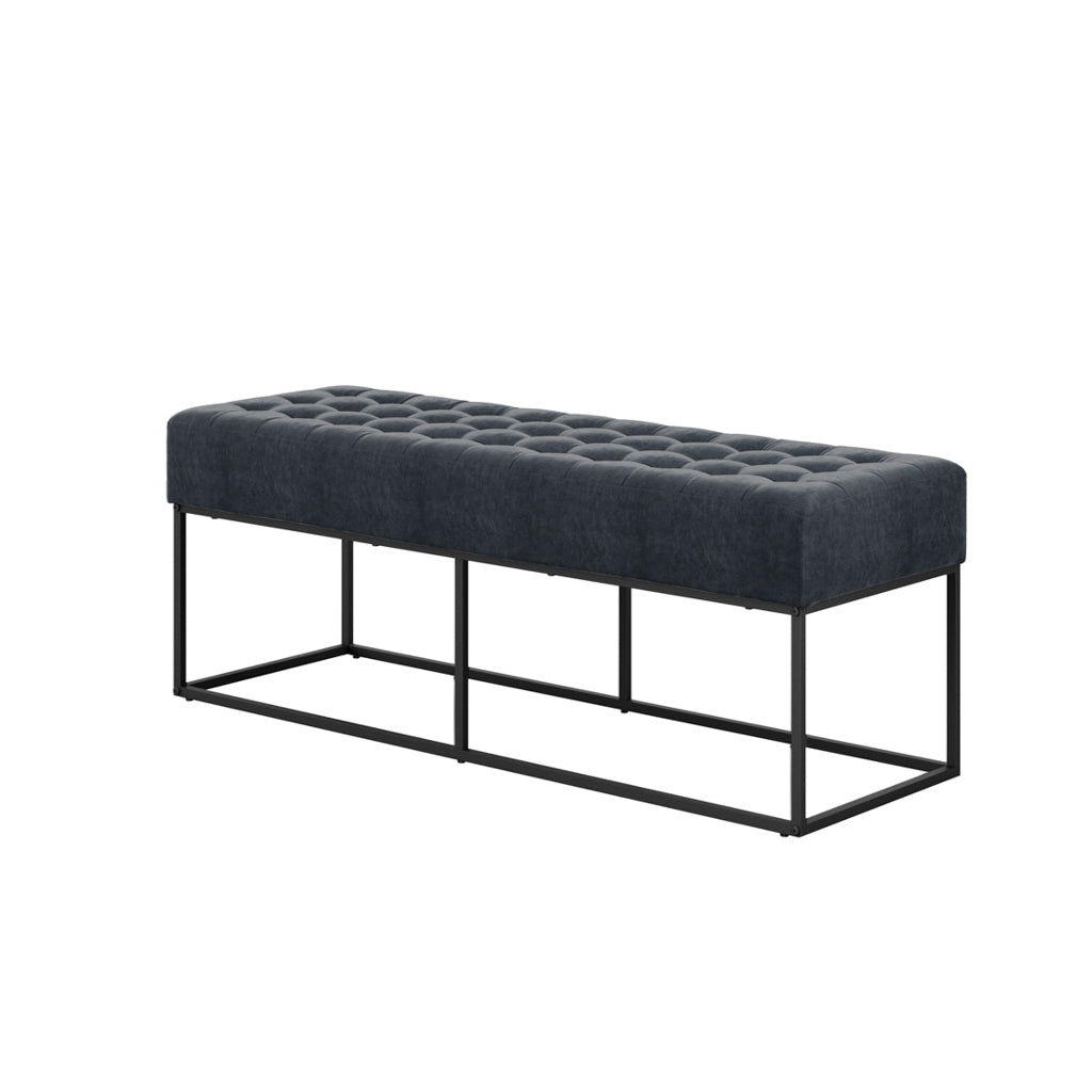 Harry Christian Home Industrial Statement Bench In Grey