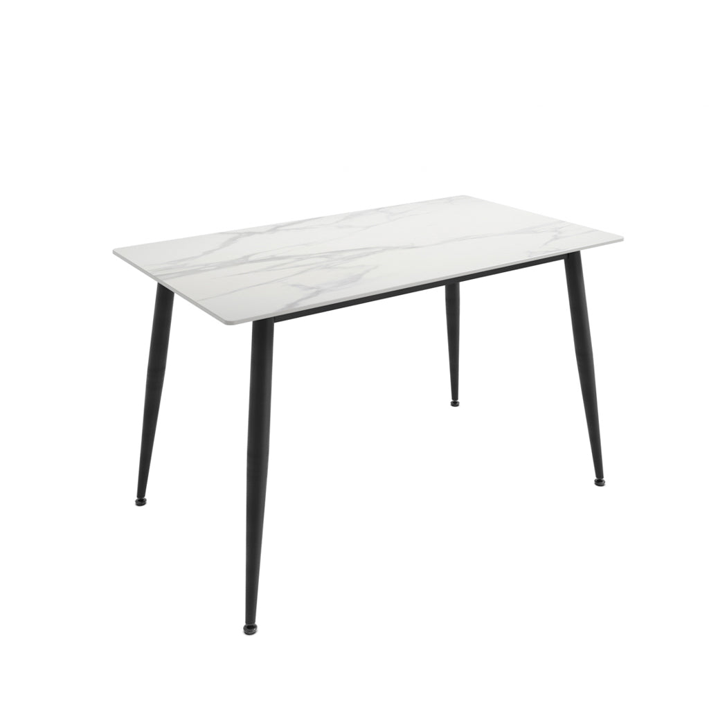 Harry Christian Home Marble Effect Dining Set With 4 Chairs