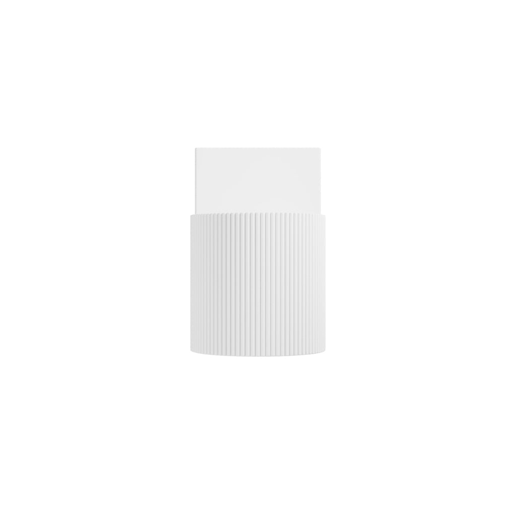 Harry Christian Home Pair Of Contemporary White Column Side Tables